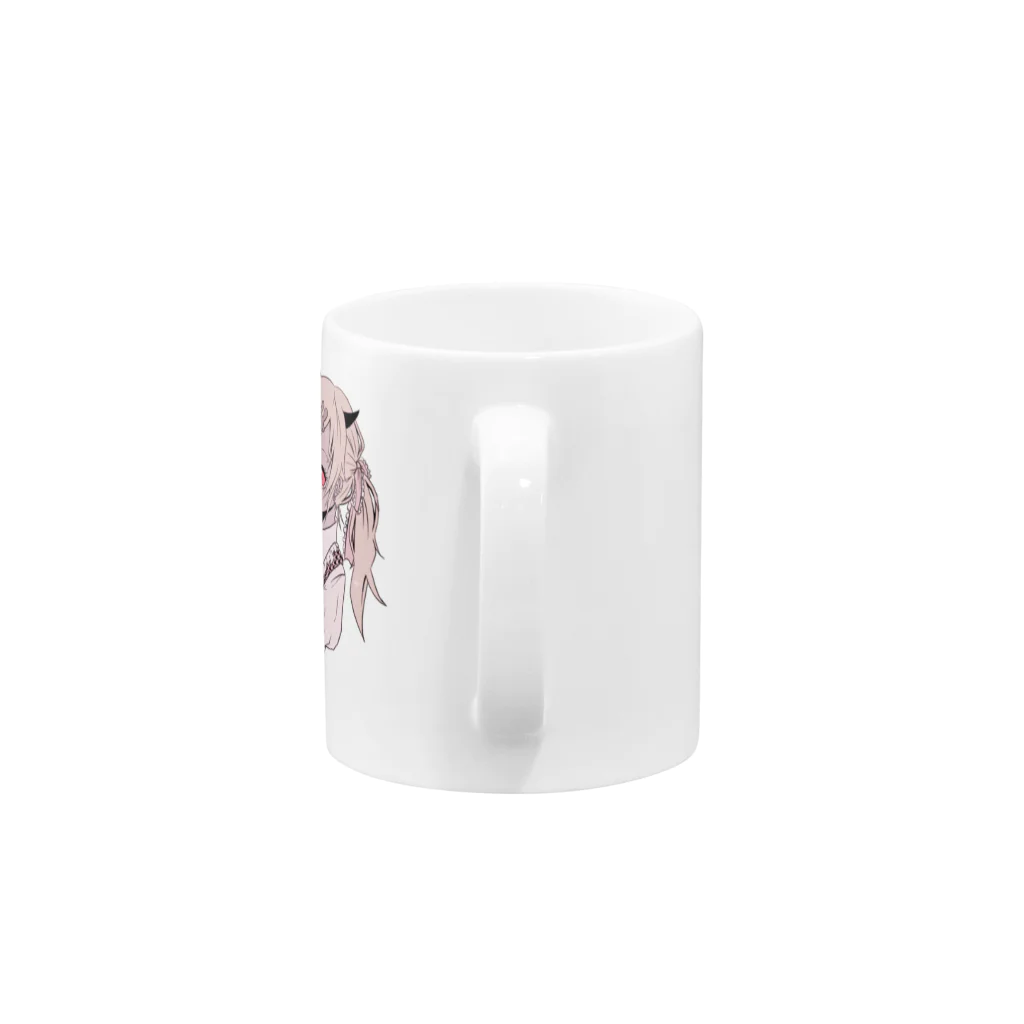 夜店の量産型小悪魔女子　ピンク Mug :handle