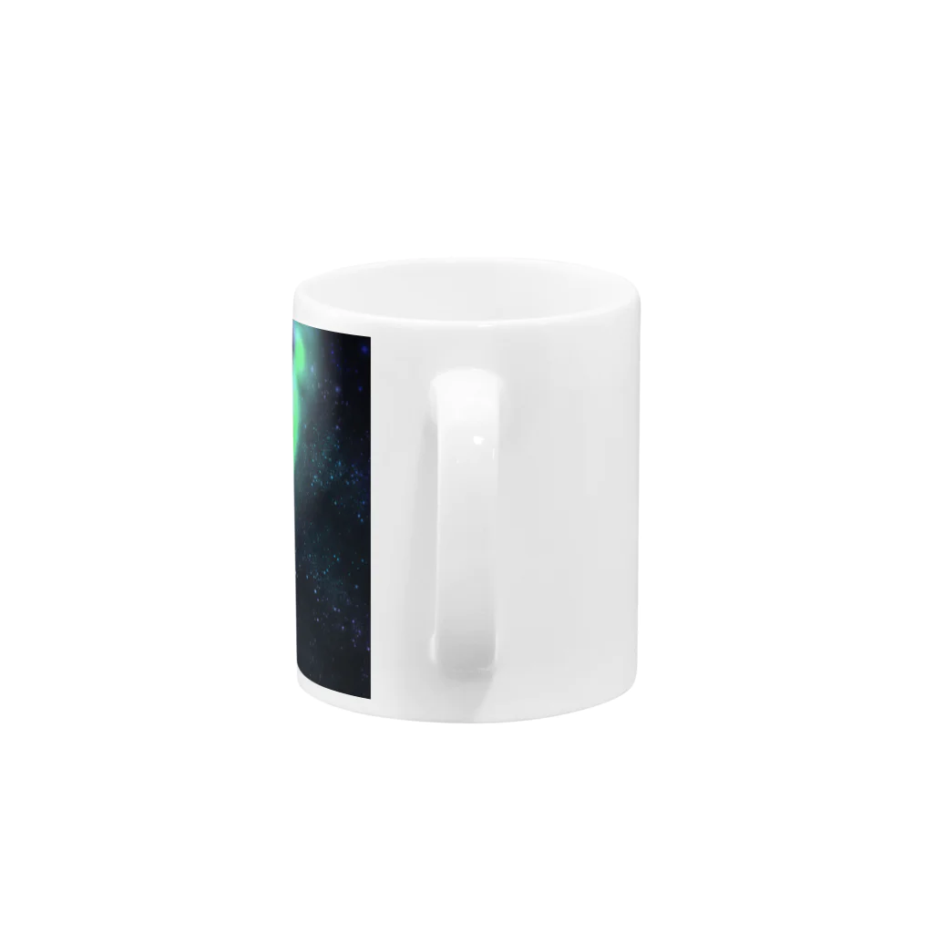 ひはせのオーロラと星空のスピーカー Mug :handle