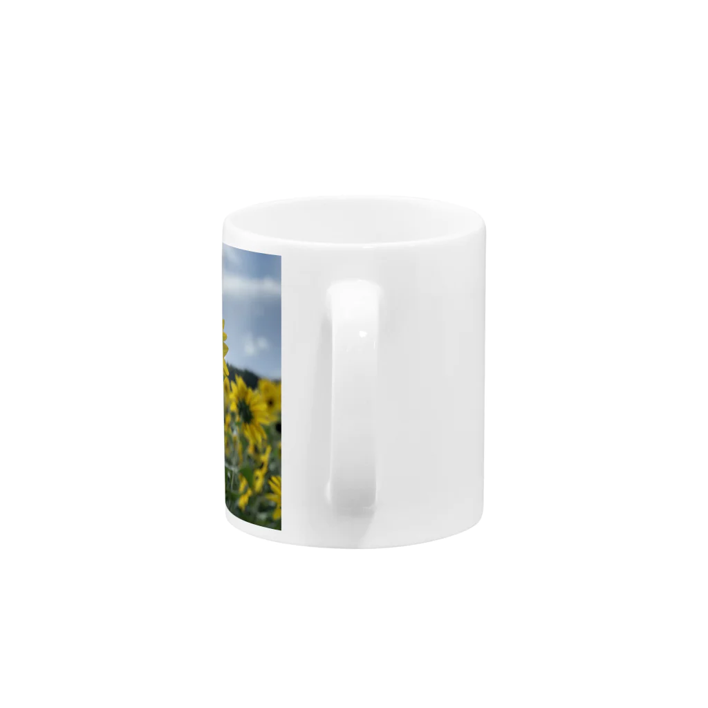 眺めて癒されるLoveのもののひまわり Mug :handle