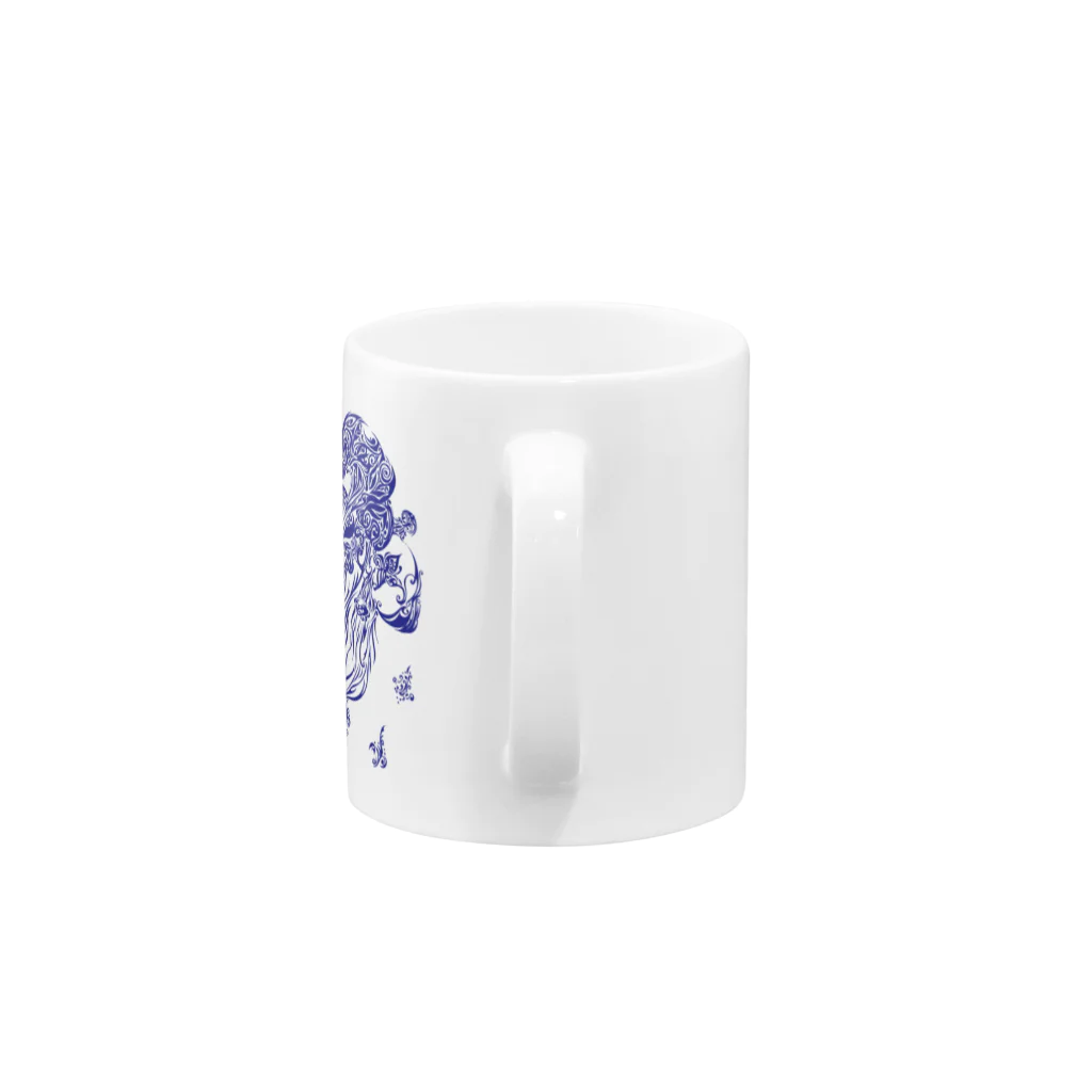 糖分兄弟の青クラゲ Mug :handle