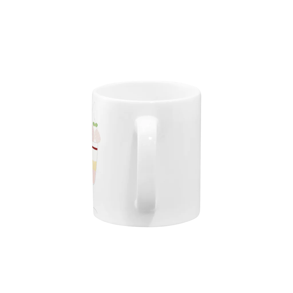 cotton-berry-pancakeの白いちごのパフェ Mug :handle