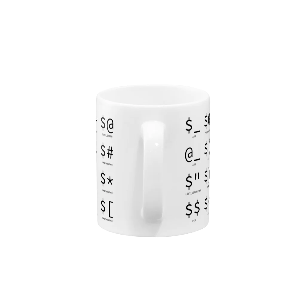 ここにあなたの名前が入りますのこのPerl一文字変数なんだっけって思ったときに見るやつ Mug :handle