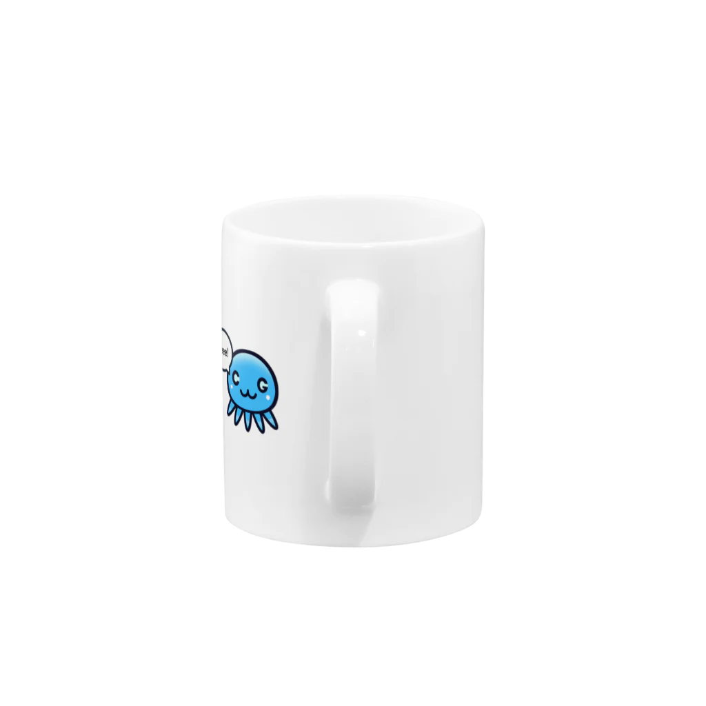 クラゲちゃんグッズ（公式）のクラゲちゃん「ゲー！」 Mug :handle