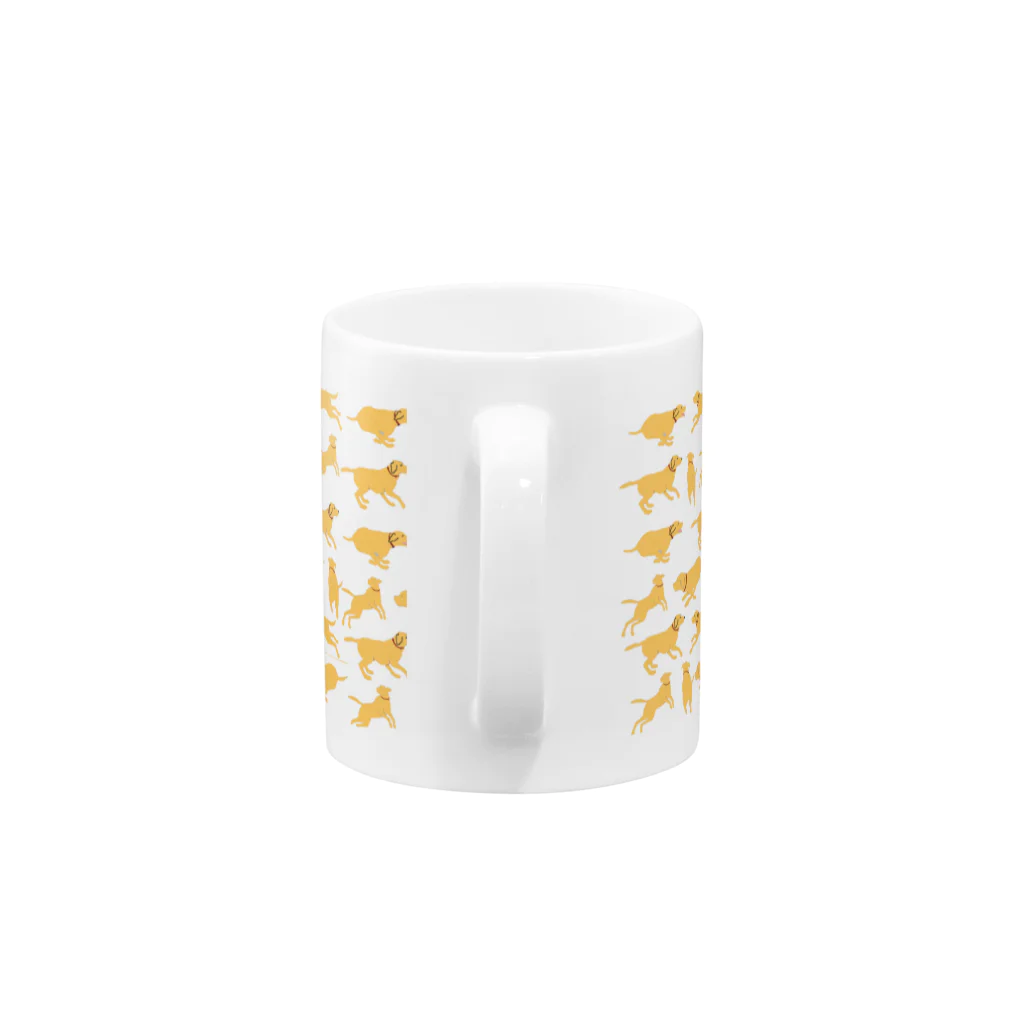 DOGLABのラブラドールライフ　イエロー Mug :handle