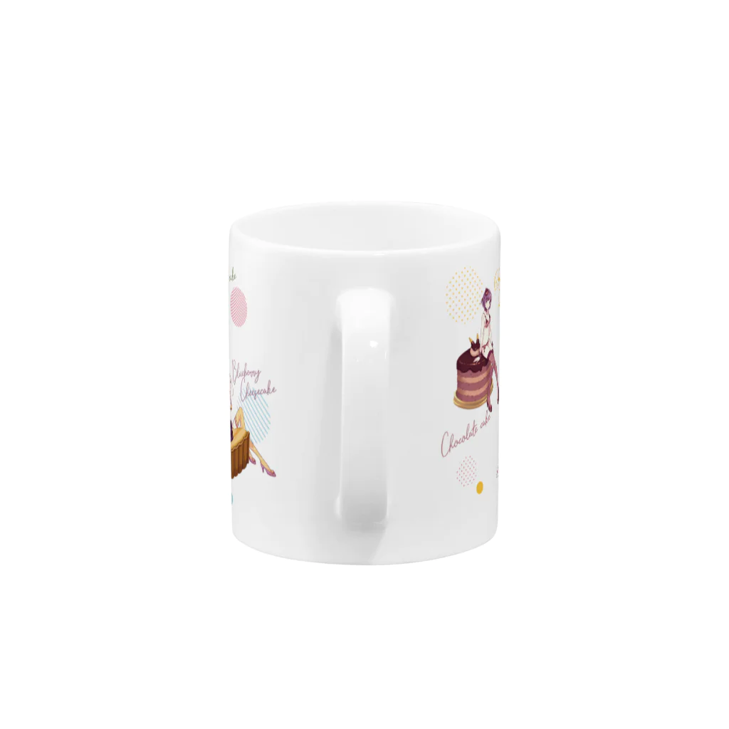 ERIMO–WORKSのSweets Lingerie Mug "SWEETS PARTY" 머그컵の取っ手の部分