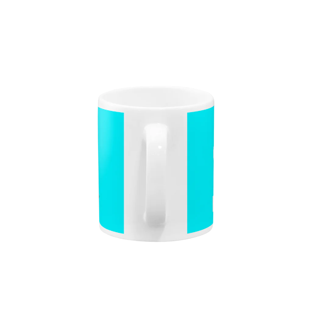 russibooのnocatnolife_blue（猫好きの方向け） Mug :handle