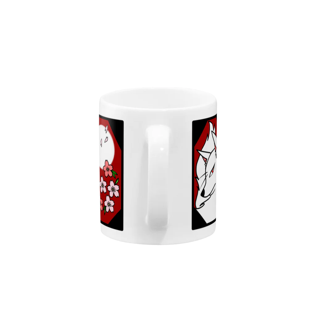 中西屋(歯車)の花札モチーフグッズ【改】フルカラーver Mug :handle