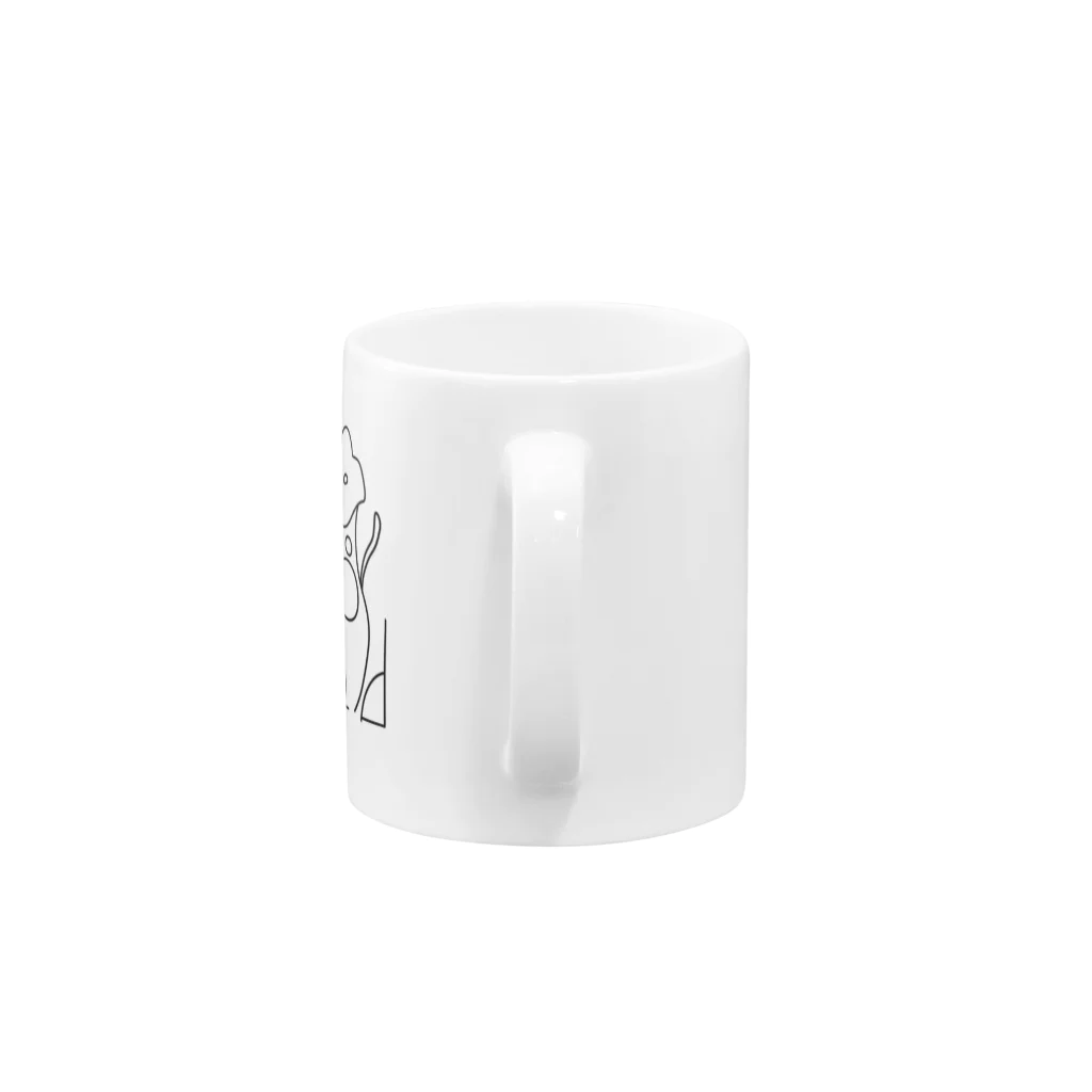 ジローのおみせのおはな　モノクロ Mug :handle