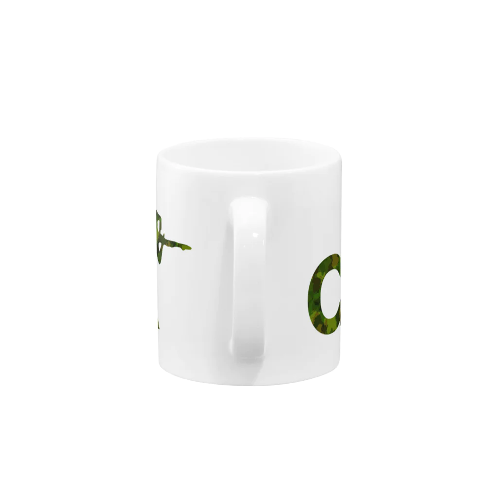 onezsideのCAMPER 焚き火に向かって Mug :handle