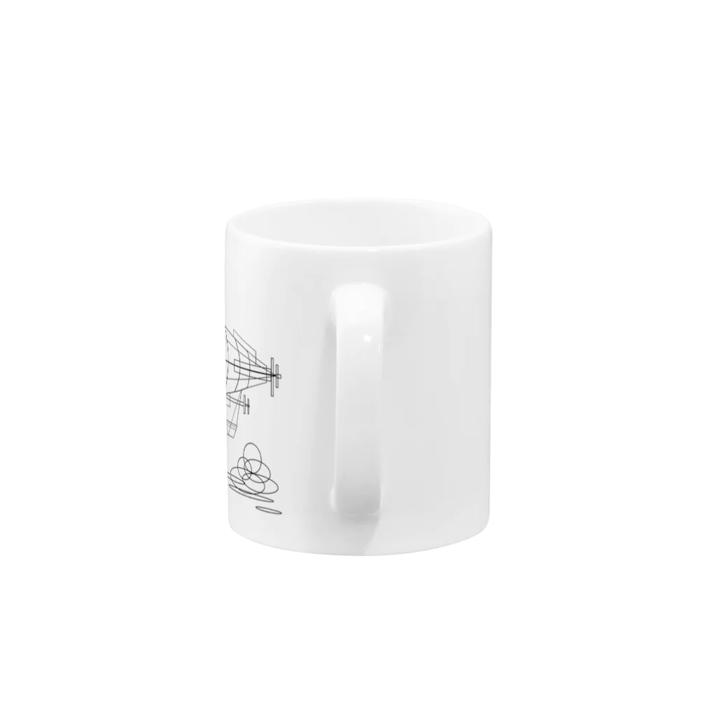 謎グッズ商店Sの飛行船 Mug :handle