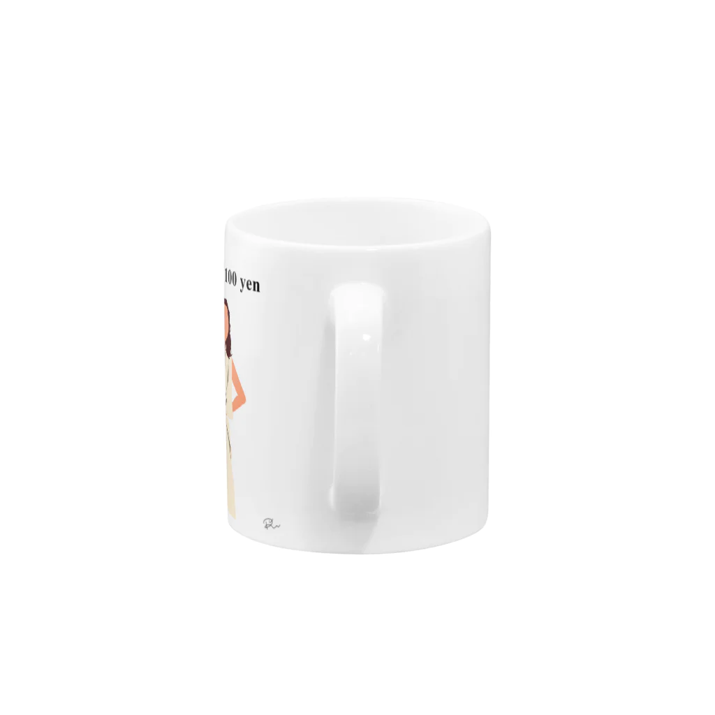 放課後たいやきくらぶの100円足りない Mug :handle