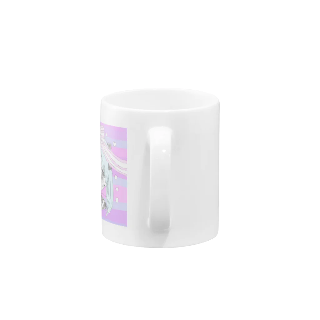 おやすみツインテールの遺影でいぇーい Mug :handle