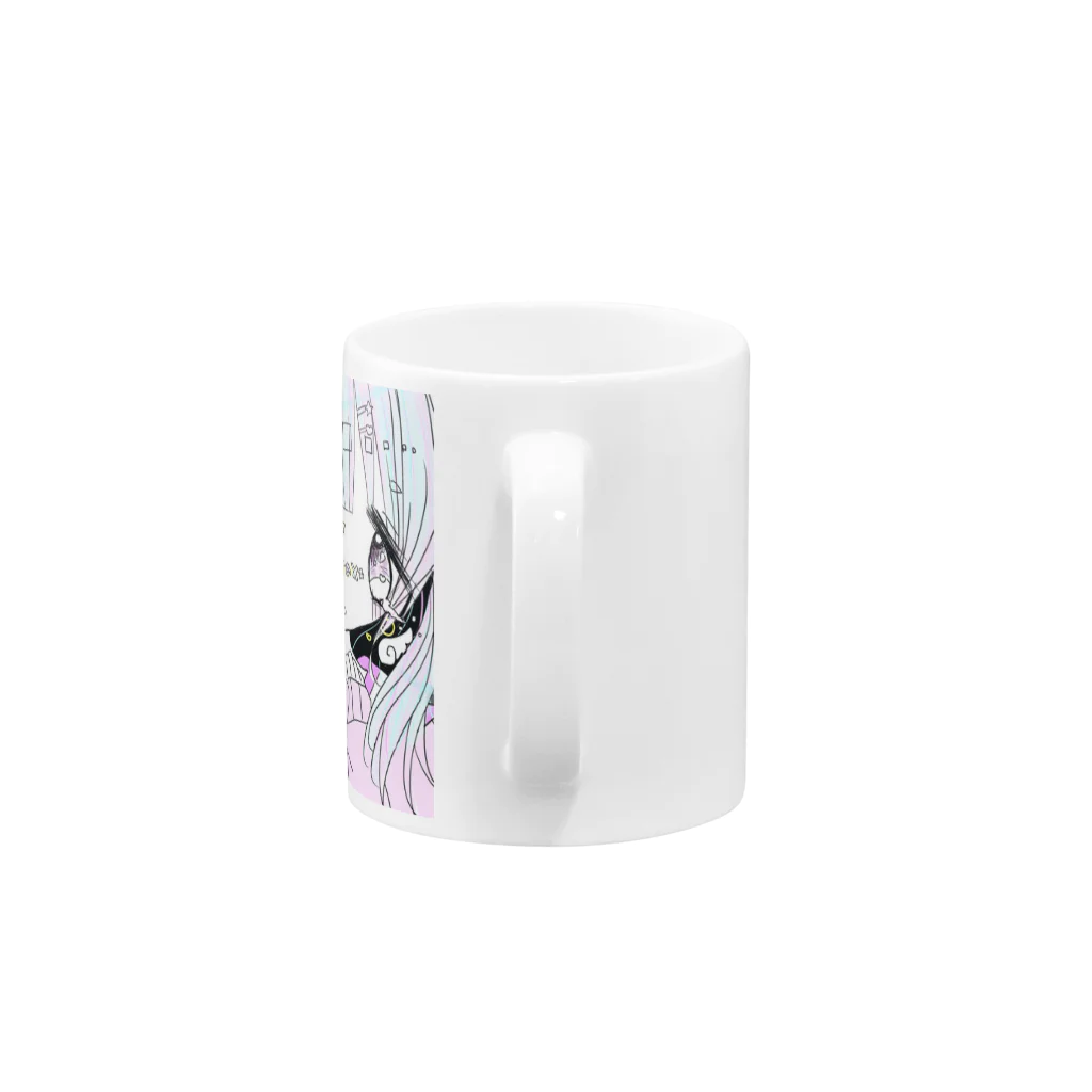 おやすみツインテールのkira×2 Mug :handle