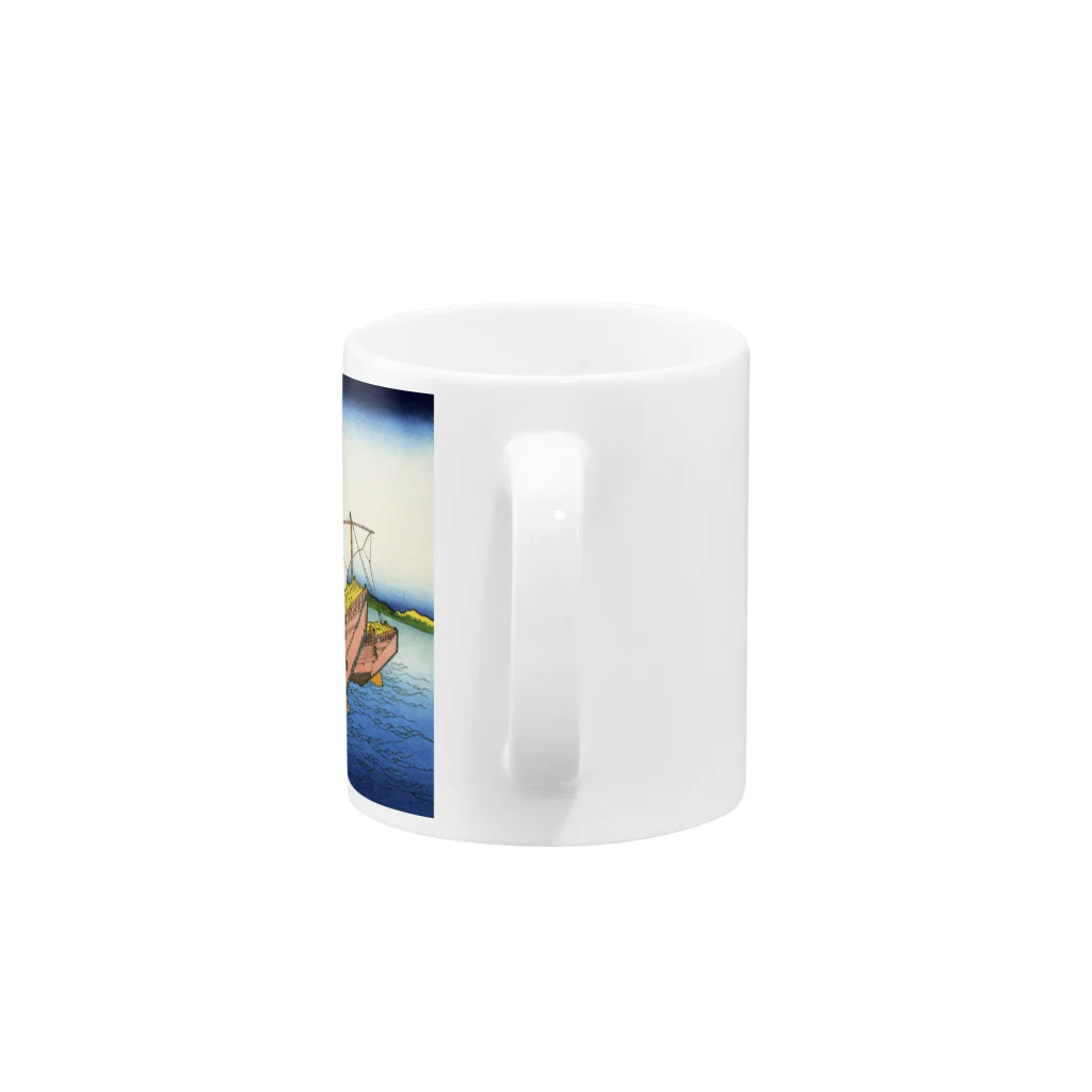 世界の絵画アートグッズの葛飾北斎《富嶽三十六景 上総の海路》 Mug :handle