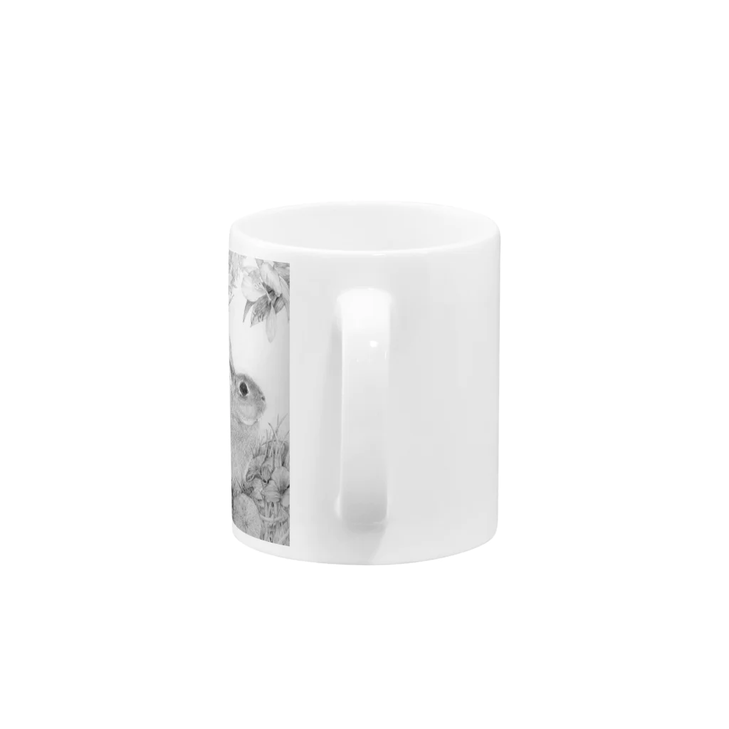 ここだけの銅版画SHOPのうさぎシリーズ２ Mug :handle