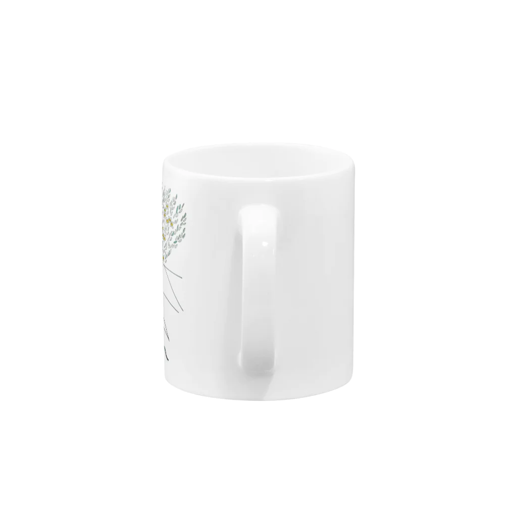 TSUBAMAILのolive-花- Mug :handle