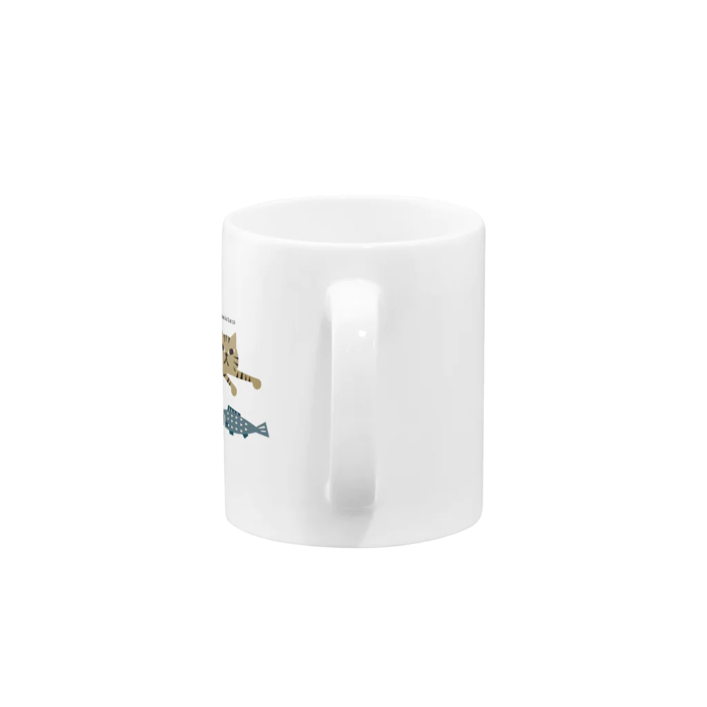 YoakeNecoのかますねこ　きじとら Mug :handle