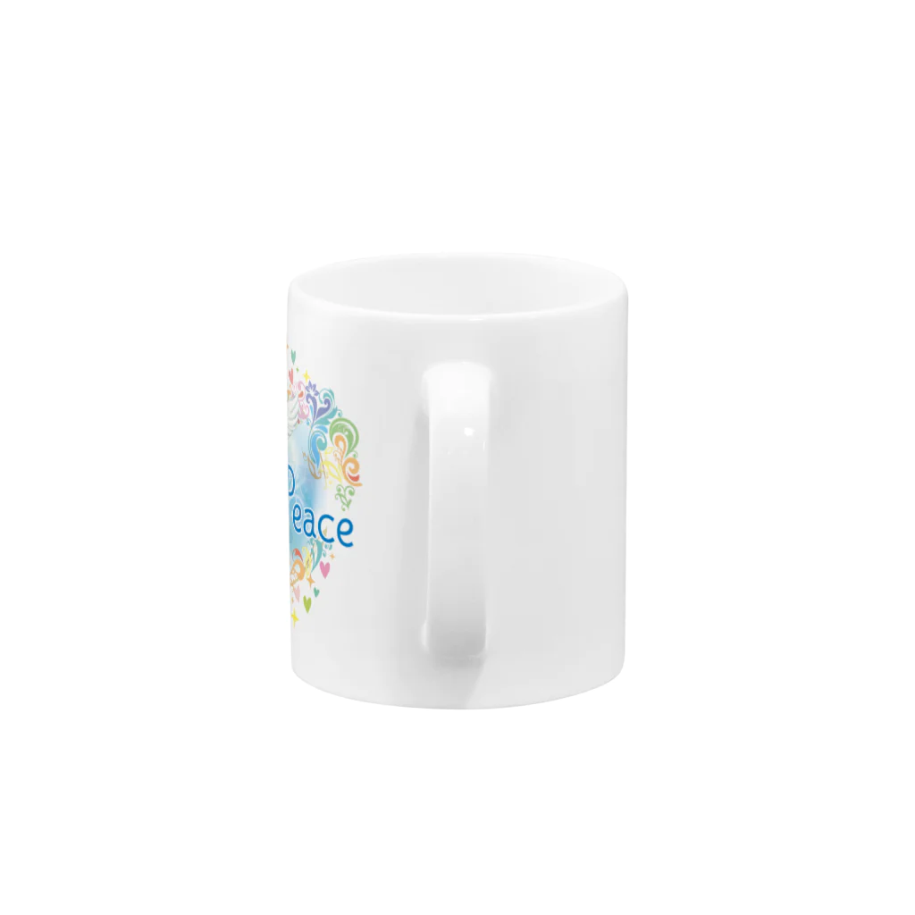 Love＆PeaceのLove＆Peace大人用ロゴ Mug :handle