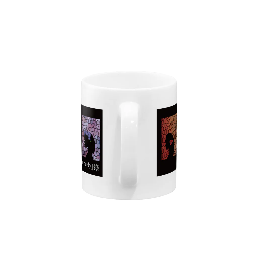 ボードゲームショップ「大分から来ました。」の花々のTeapartyグッズ２ Mug :handle