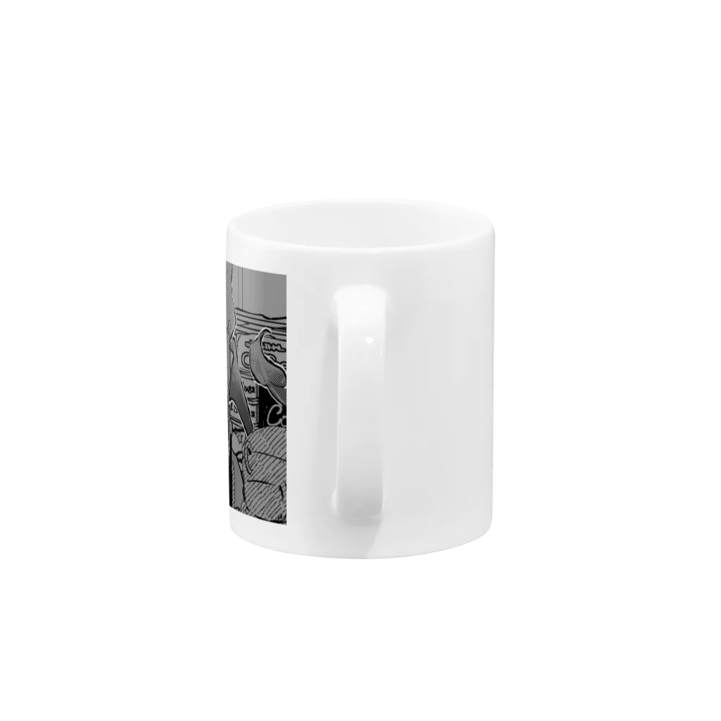 百々山やもり🦎のメイドやもちゃん Mug :handle