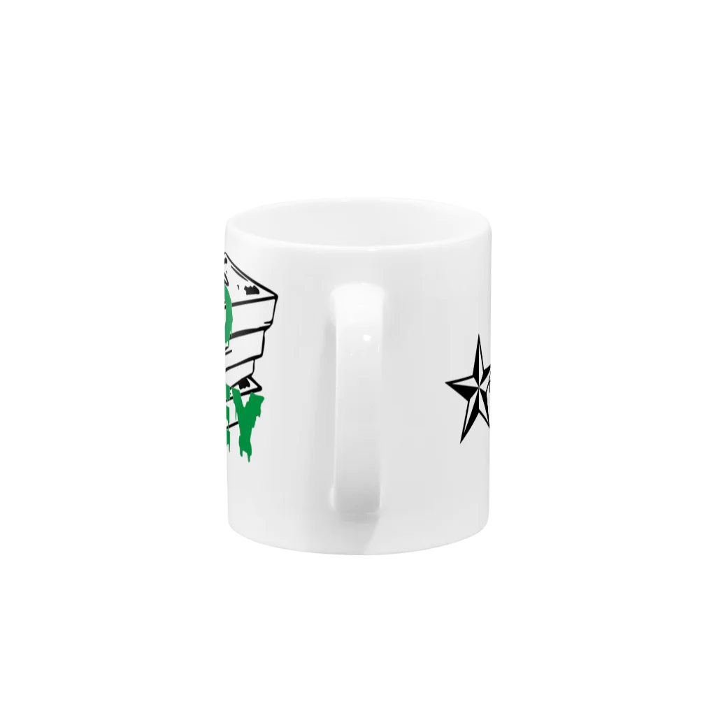 IKOAN DESIGN WORKSのNEED MONEY MUG マグカップの取っ手の部分