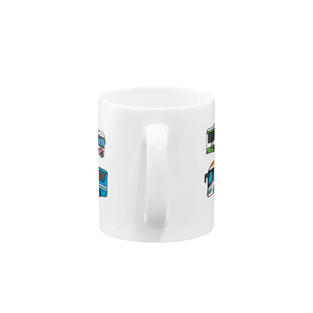 乗り物イラストレーター井上広大　オンラインショップのbuses Mug :handle