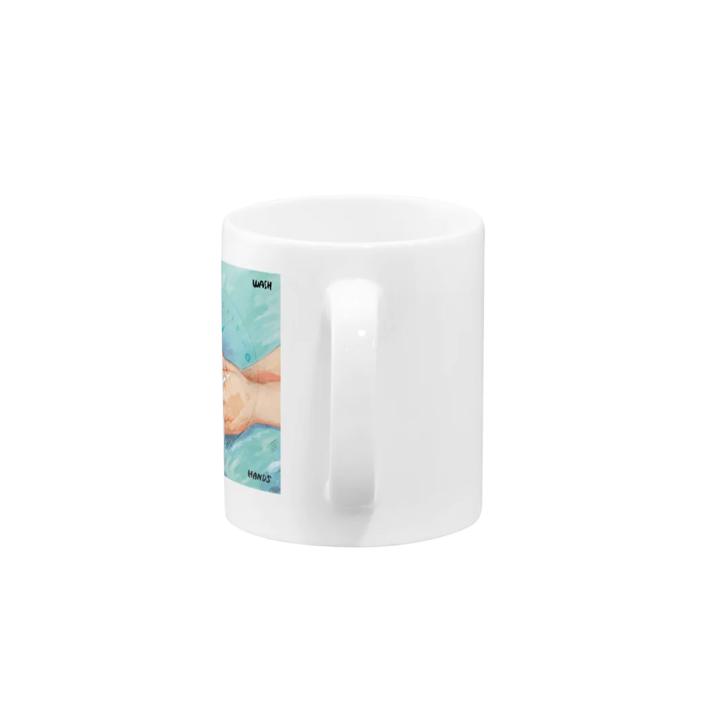 新日本紀行のWASH HANDS Mug :handle