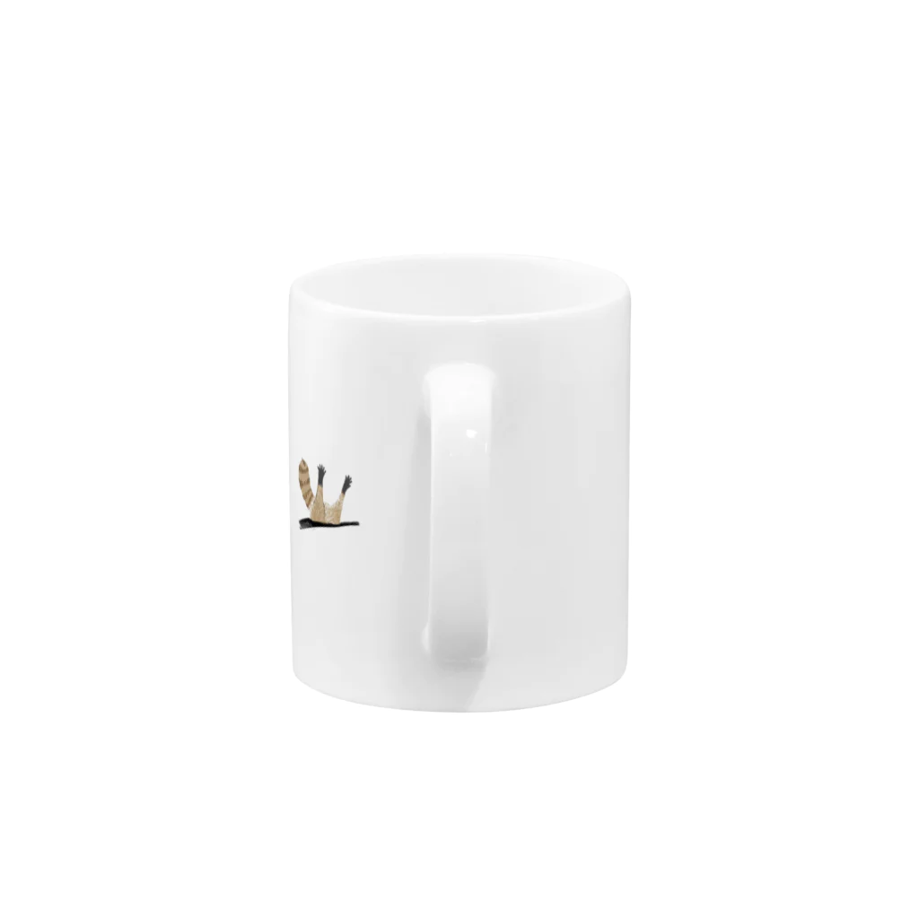 ふかいみどりの香りのカナダのアライグマ Mug :handle