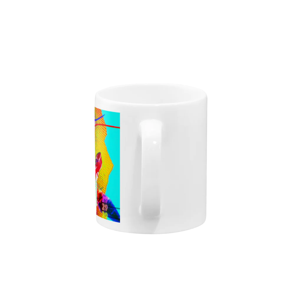 鷲山加奈グッズSHOPのまだ大人になりたくないかなぽんと一緒グラス Mug :handle