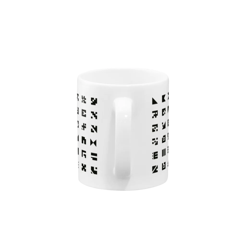 yasu_revolverのAligned letters Mug :handle