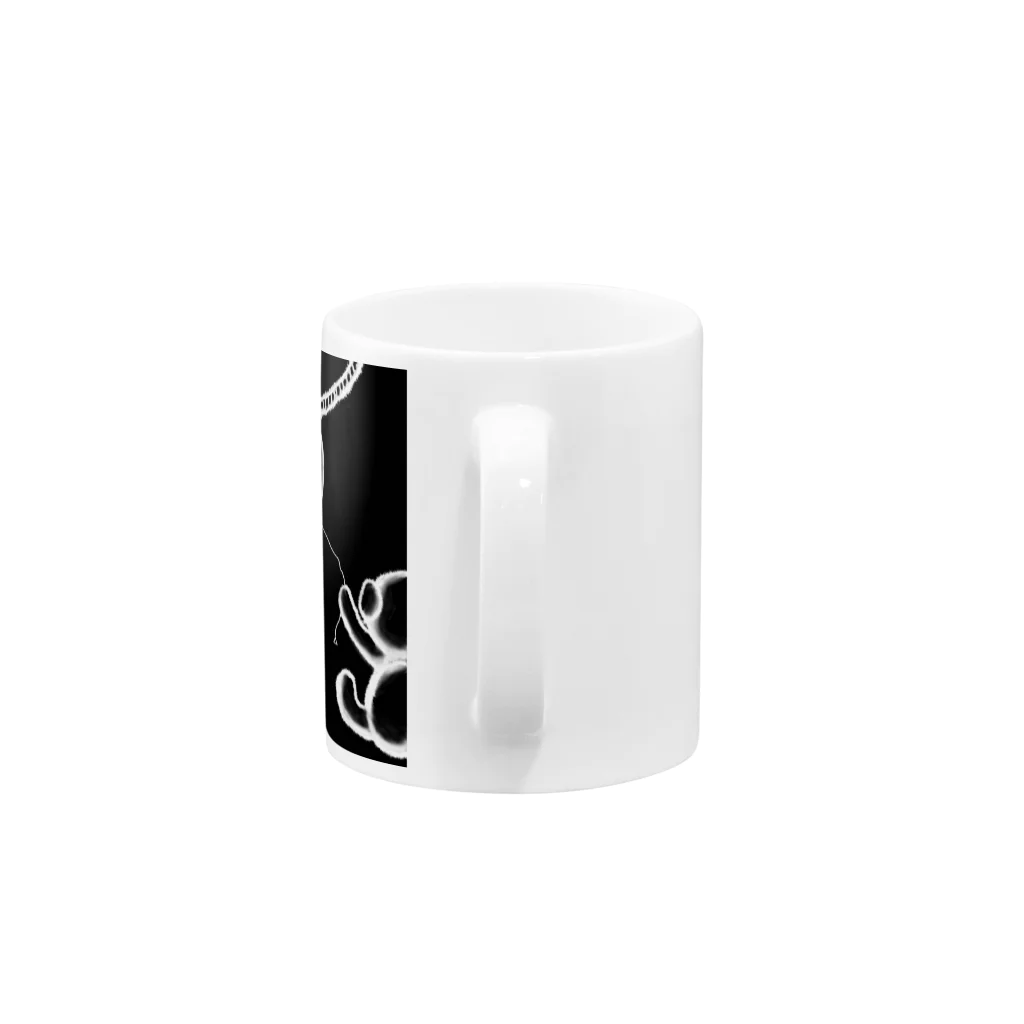 地雷女まお🖤🗝🧸の不穏な黒クマ Mug :handle