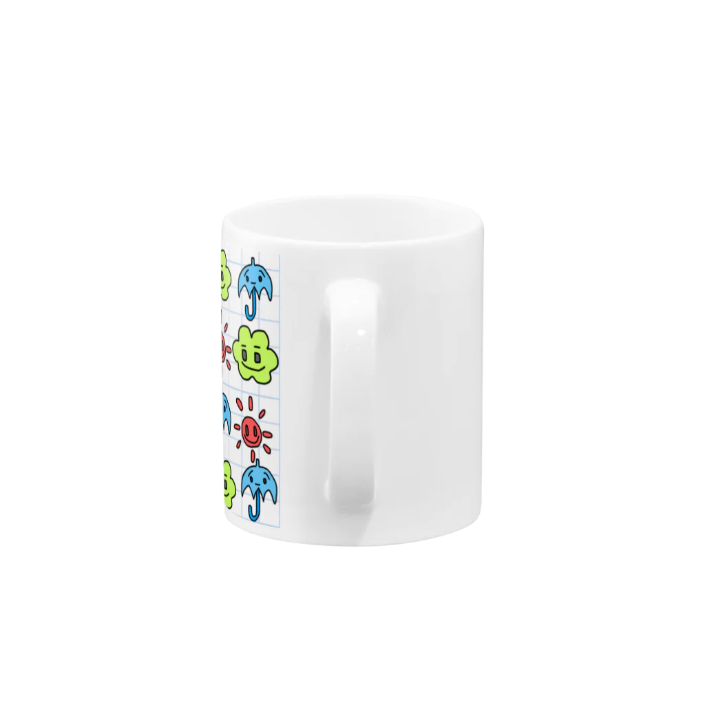 あやのんのあやの手書きお天気グッツ Mug :handle