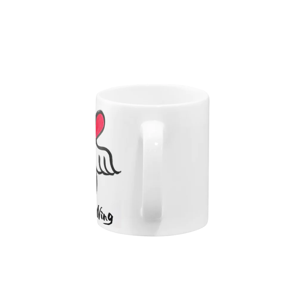 まみまりあの幸せのハートウイング Mug :handle