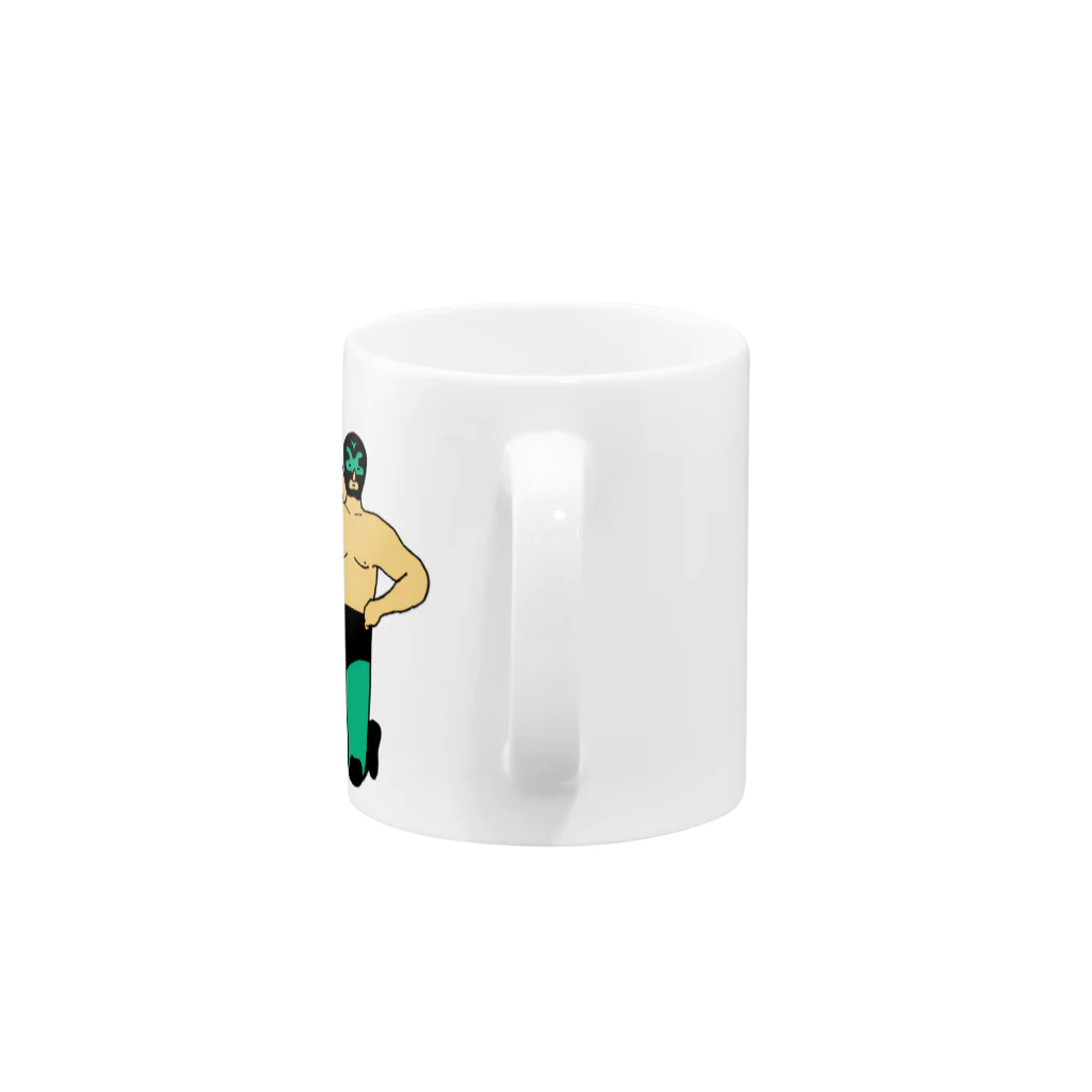 中しまのペアレスラー Mug :handle