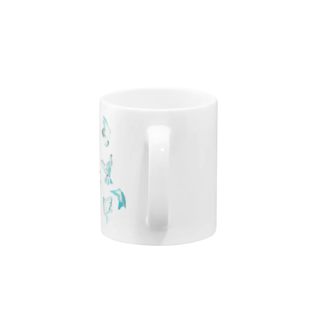 emi yamaguchi goods shopの青い鳥 Mug :handle