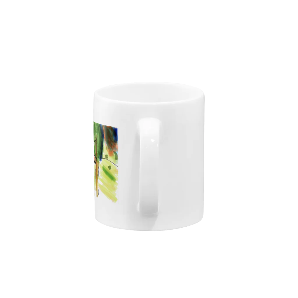 natural-7のわくわく Mug :handle