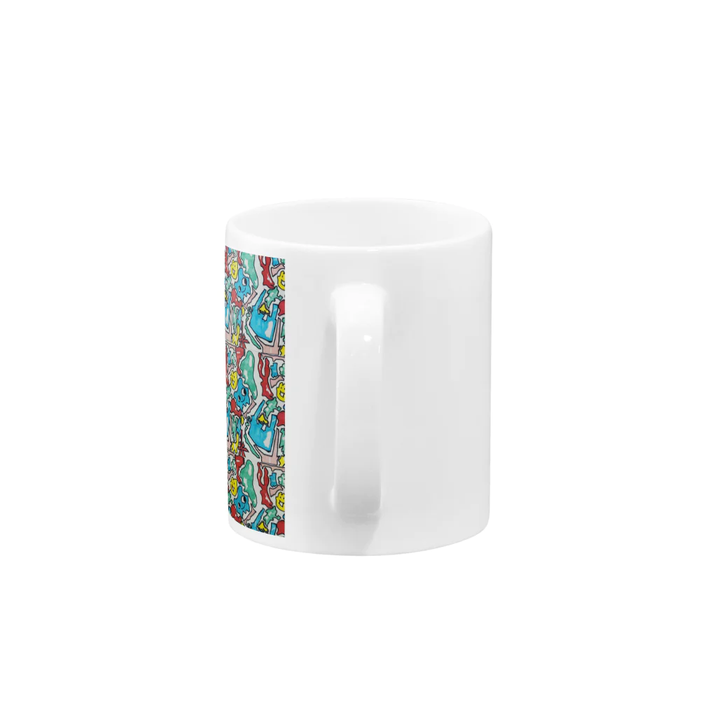 卵どんぶりのLet’s pop to the my world. Mug :handle