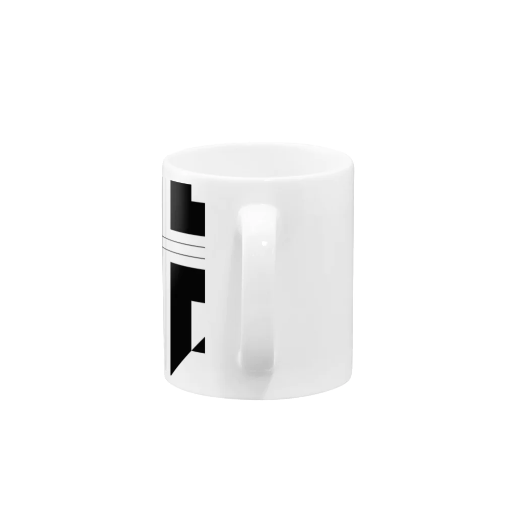 sevenoverlineのcrossroad -monochrome- Mug :handle