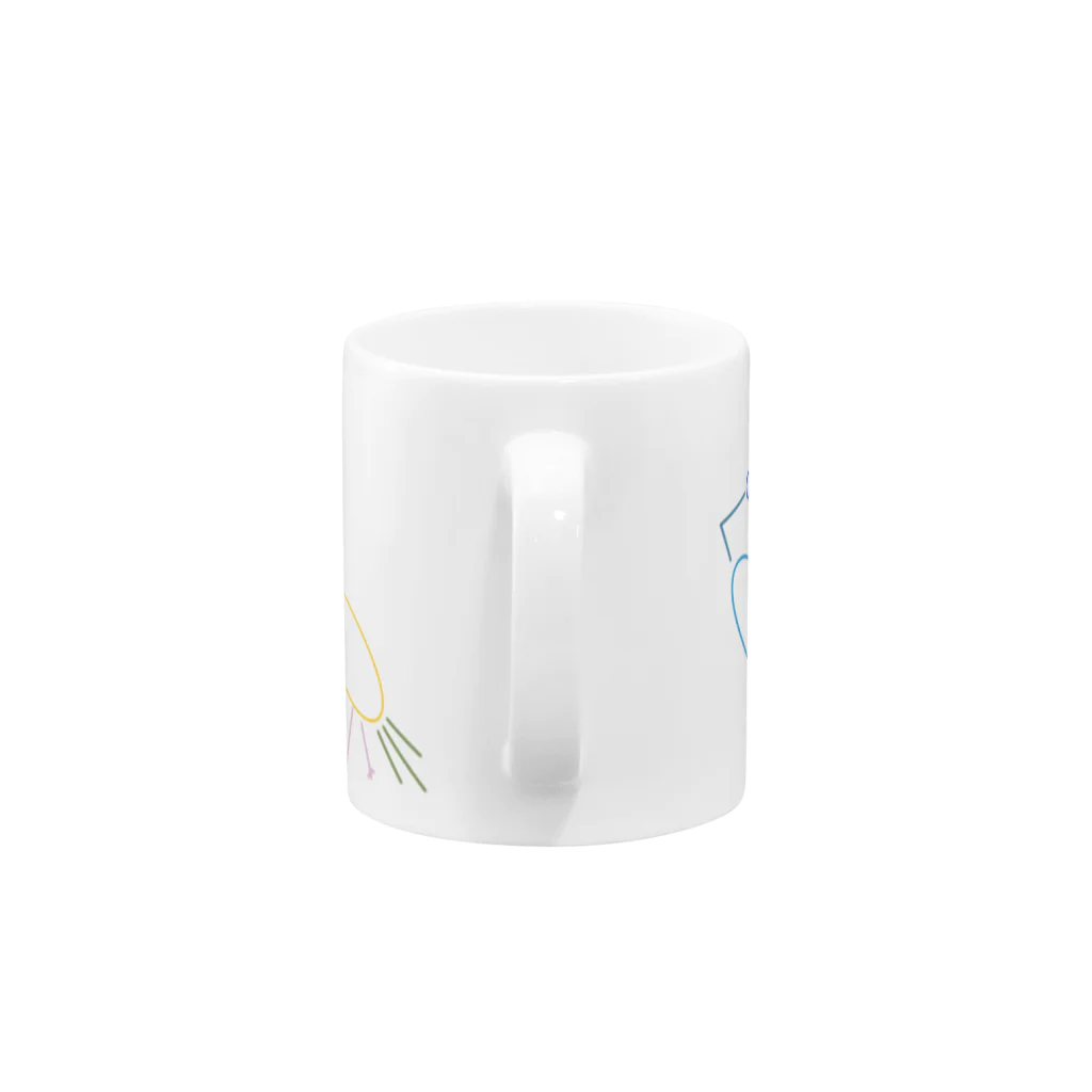 つめくさカップ店のとり Mug :handle