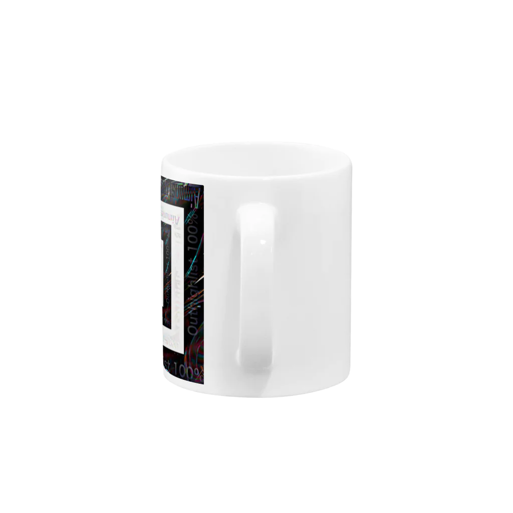 Aimurist のテキスト2021 融合モノクロ Mug :handle