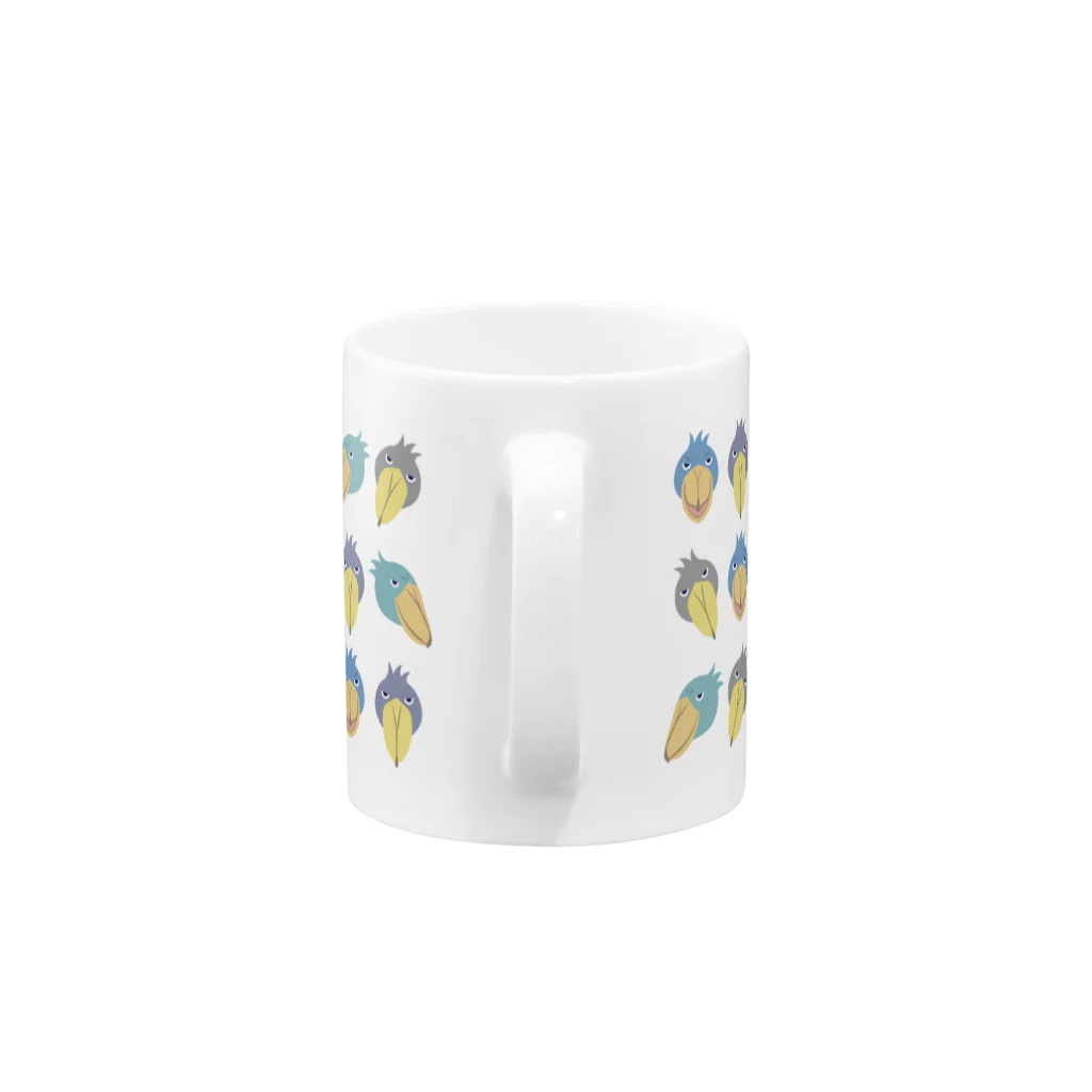 ハシビロ☆SHOPのハシビロコウFACE Mug :handle