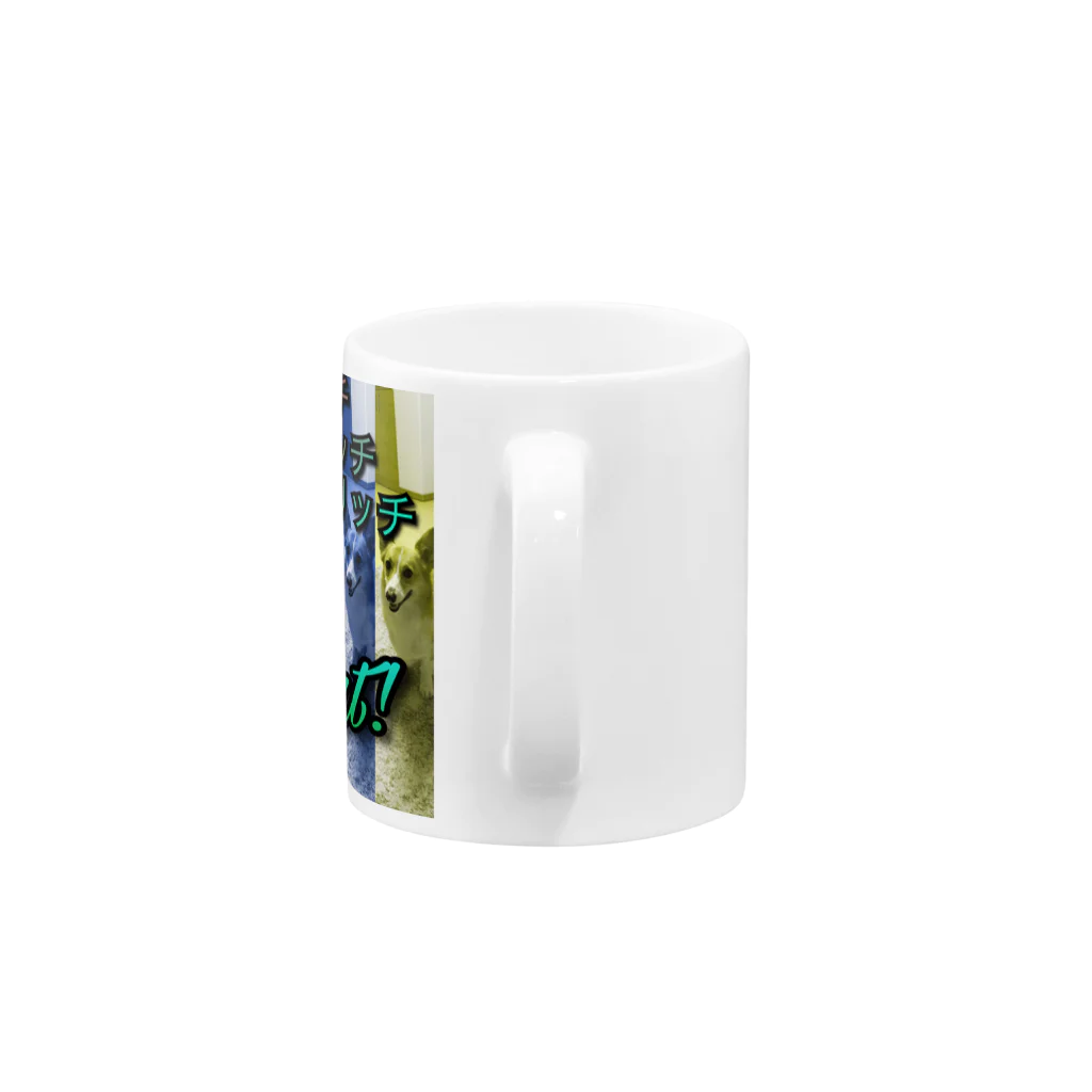 ichiyac designのコーギーリッチART Mug :handle