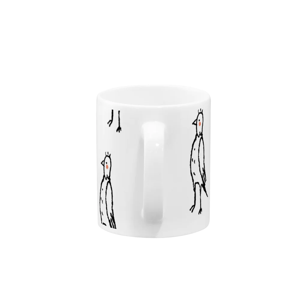 てら ねこデザイングッズのハゲタカさんマグカップ Mug :handle