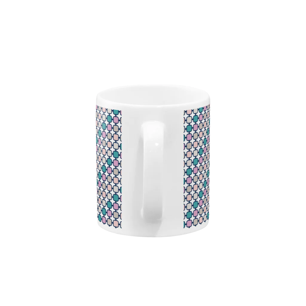 untidyboxのレトロパターンA 青系 Mug :handle