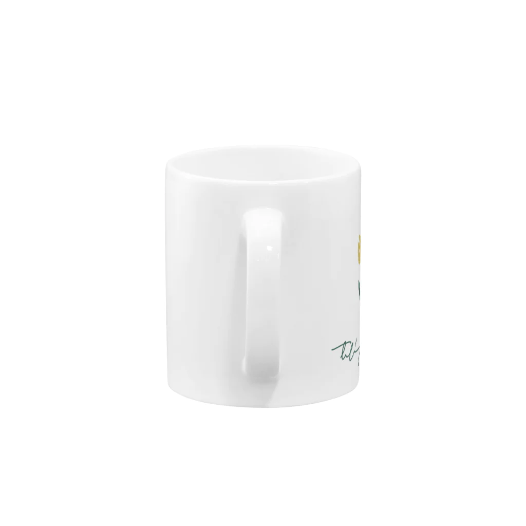 tulipの白地　tulip Mug :handle