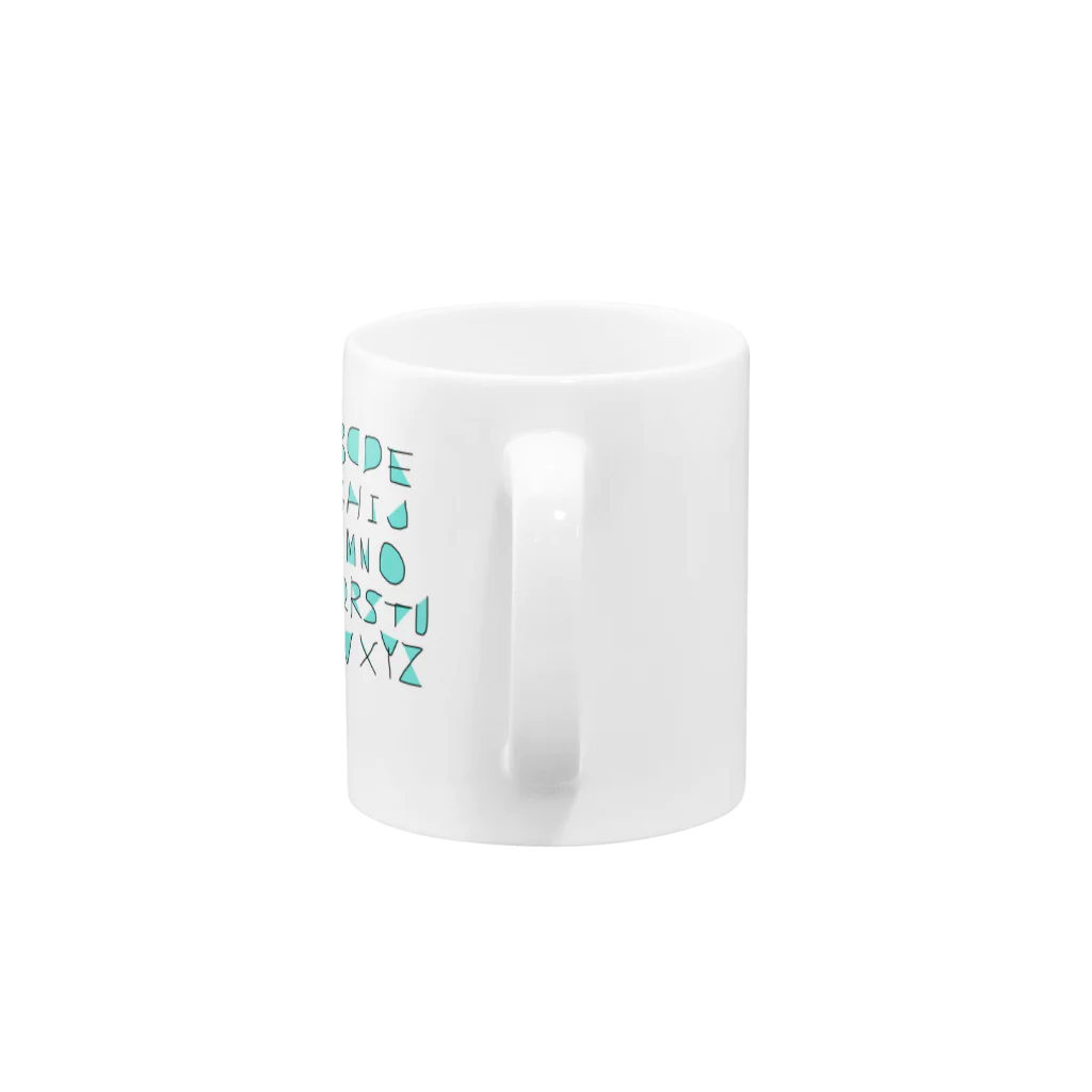 knot the peopleのalphabet_mint Mug :handle