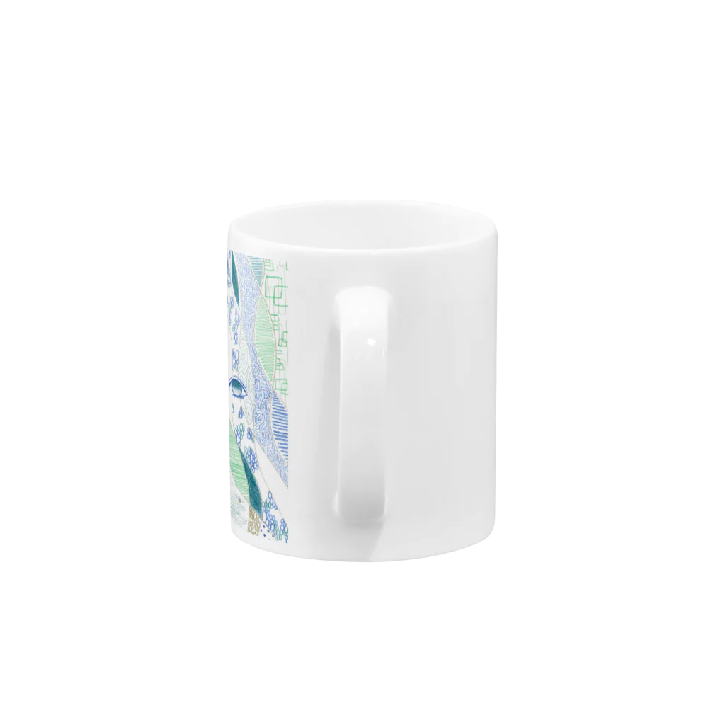 ha ru mi .のドローイング Mug :handle