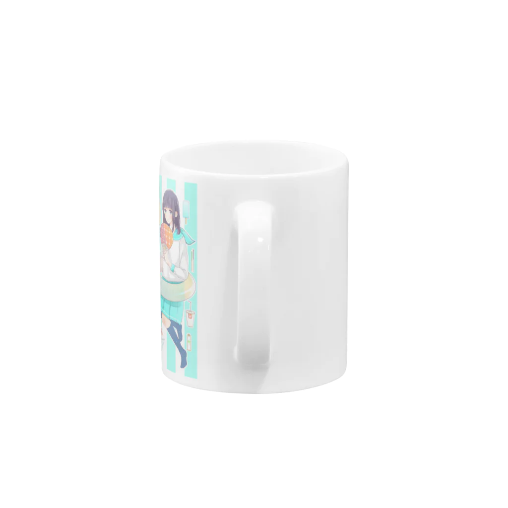 ꜀(.௰. ꜆)꜄もふもふ屋のSUMMER Mug :handle