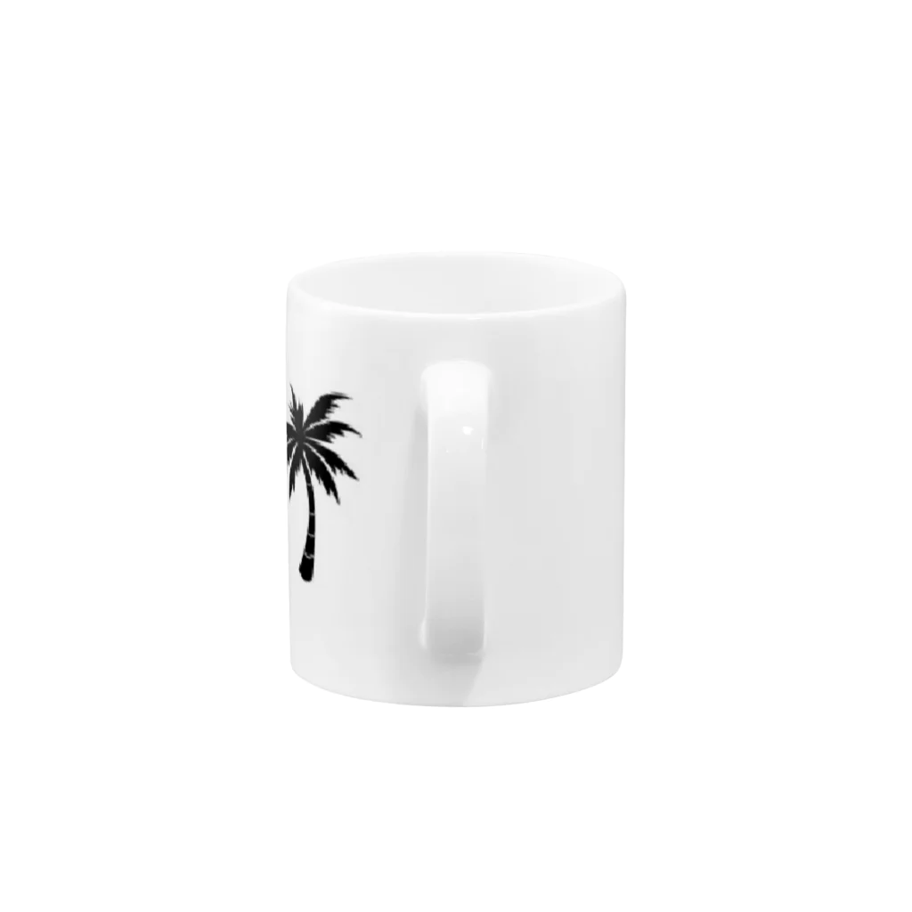 Bar Club ∞Beach ONLINE SHOPの∞Beach  パームツリーロゴ Mug :handle