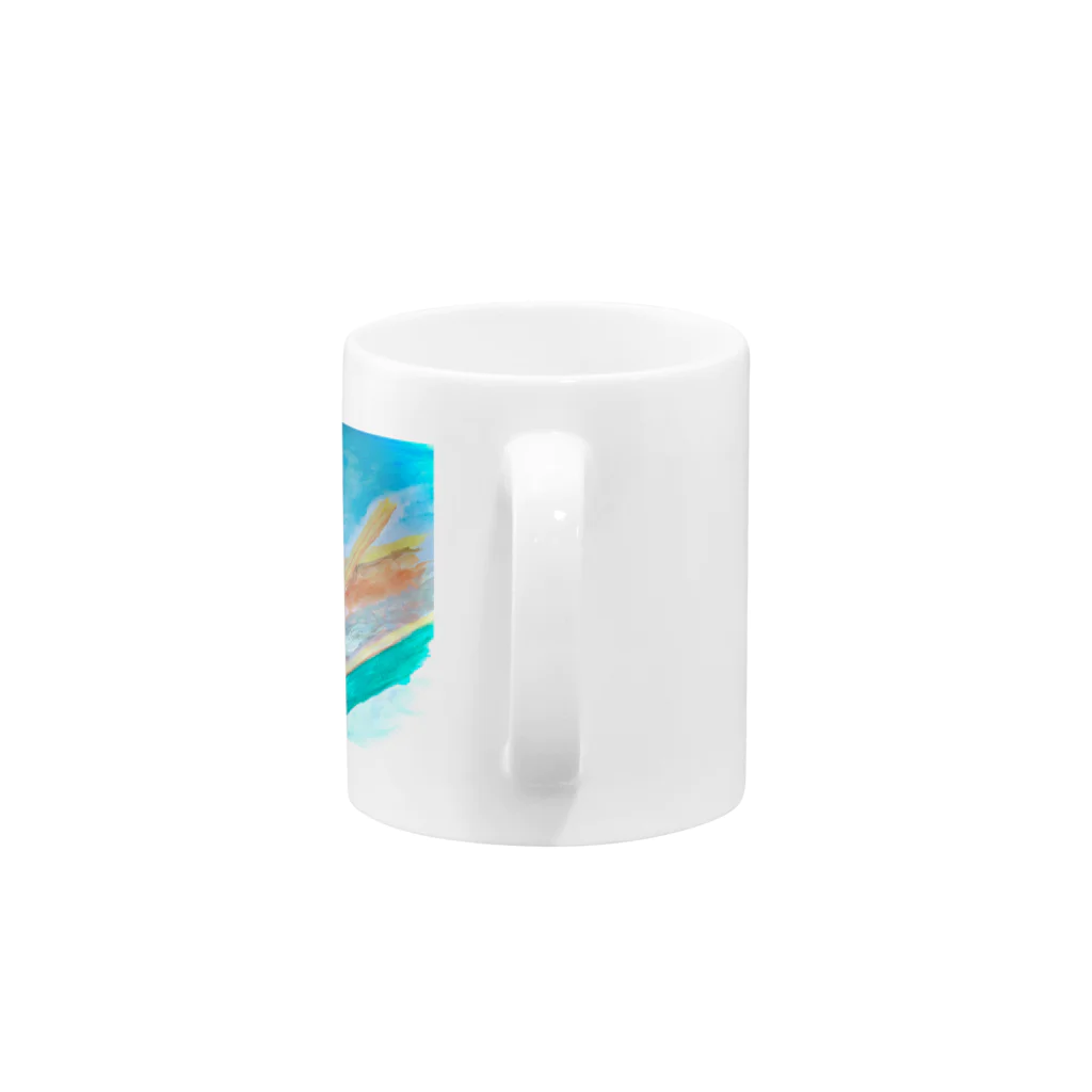 ハムちゃんねるによるハム文字グッズの流しそうめん Mug :handle